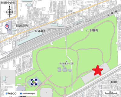 安満遺跡公園 周辺の地図