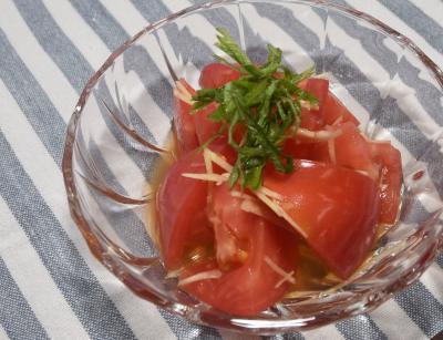しょうが香るトマトのさっぱり和え