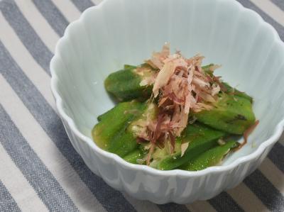 オクラのおかかわさび和え