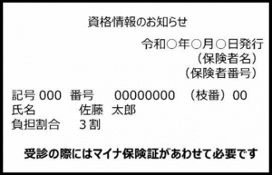 資格情報のお知らせみほん