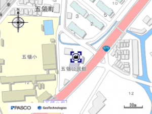 五領公民館地図