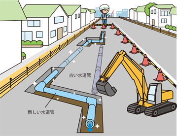 水道工事のイメージイラスト