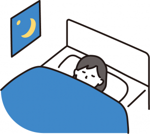 寝ている女性