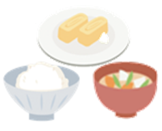 バランスの良い朝ごはんのイラスト