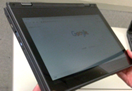 端末をタブレットにした様子