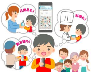 Osakaほかさんマップのイラスト