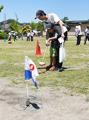 グラウンドゴルフの様子