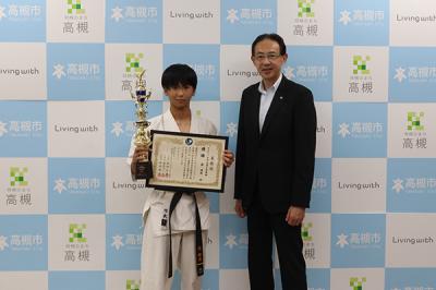 全日本空手優勝表敬