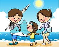 高槻市ウェブマガジントップ画像「家族で海に行こう！」