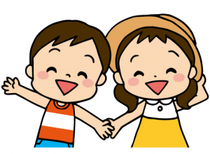 男の子と女の子のイラスト